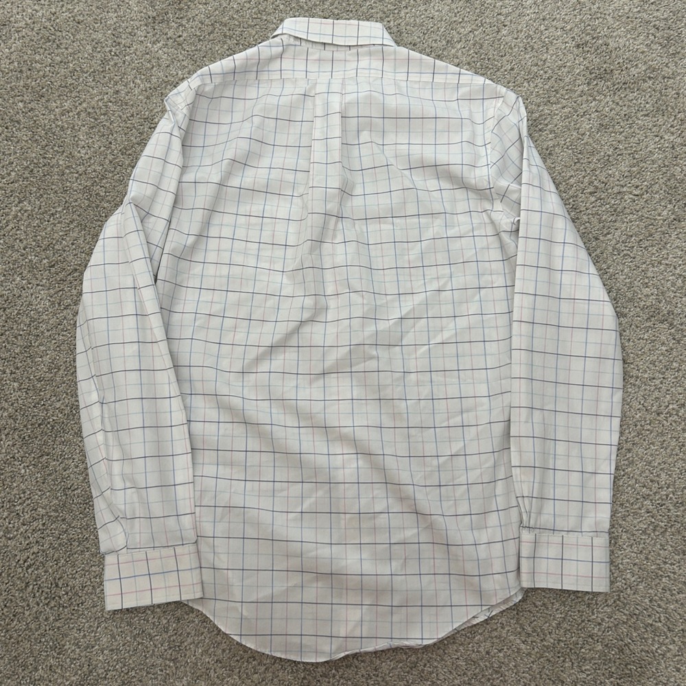 Brooks Brothers Button Down Shirt M White Regent Non-Iron Supima Cotton Check - Picture 6 of 8